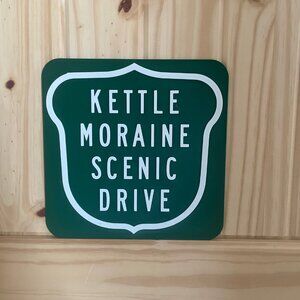 Wisconsin Kettle Moraine Scenic Drive Road Sign Travel Midwest Highway